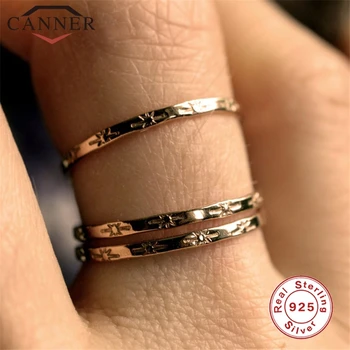 Japonsko a kórejský Dizajn Iny 925 sterling silver elegantné Prstene pre Ženy Jednoduché Vintage Prst Krúžky Študent Šperky, Darček pre priateľa