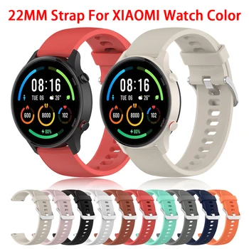 22 mm Úradnej Silikónové Popruh pre Xiao Mi Watch Color Športové Vydanie Náramok pre Mi Watch Color Náramok Watchbands Correa