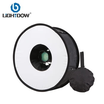Lightdow 45 cm Skladacia Krúžok Speedlite Flash Difúzor Makro Strieľať Kolo Softbox pre Canon Nikon Pentax Sony Godox Speedlight