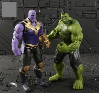 Avengers 3 Infinity War Hulk/Iron Man/Spiderman/Thanos/Vision/ Captain America/Ant Man/Thor/Loki PVC Akcie Obrázok Nastaviť Deti Hračka