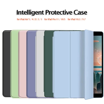 Skladacia TPU puzdro pre iPad Pro 11 10.5 Vzduchu 10.5 Kryt pre iPad 6. 7. 8. Generácie Vzduchu 1 2 9.7 2020 Vzduchu 4 5 10.9 Smart Case