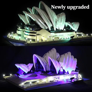 LED svetlo do auta pre lego 10234 Kompatibilné 17003 Mesto Série Sydney Opera House tehly (len svetlo s akumulátorom box)