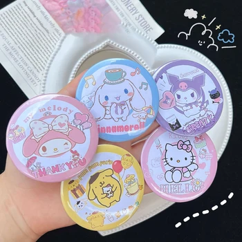 Brošňa Anime Sanrio Obrázok Príslušenstvo číselné Údaje Kuromi Melódie Pin Cinnamoroll Kt Mačka Kawali Bábiky Hračky Odznak Darčeky pre Deti