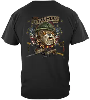 USMC Marine Corps Semper Fidelis Bull Dog Vlajku USA T-Shirt. Letné Bavlnené O-Krku Krátke Rukáv Tričko Pánske Nové S-3XL