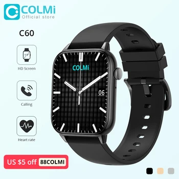 COLMI C60 Smartwatch 1.9 palcový Full Displej Bluetooth Volanie Srdcového rytmu Spánku Monitor 19 Športové Modely Smart Hodinky Pre Mužov, Ženy