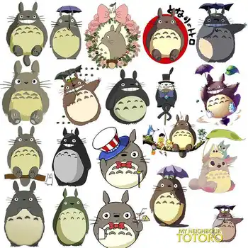 Žiadny Tvár Človeka Totoro Patch Žehlička na Prenos Tepla Samolepky Pre Deti Oblečenie DIY T-shirt Železa-Na Prevody Cartoon Vinyl Nášivka