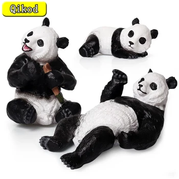 Akčné a Hračky Wildlife Zviera PVC Mini Obrie Panda Mláďa, ktoré sa Plaziť Model Pevné Zberateľskú Bábika Obrázok Pre Dieťa Detí Darček Domov Deco