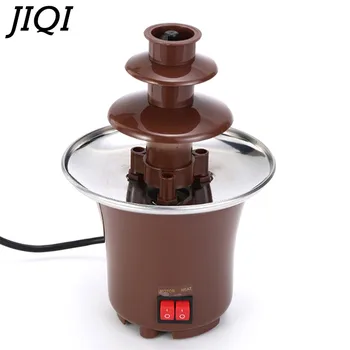 JIQI 3 Vrstvy Mini Čokoládové Fontány Parné Vodopád Maker Stroj Domov Prípade Výstava Svadba, Narodeniny, Party EU/US/UK Plug