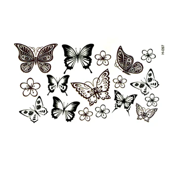 Čierny Motýľ Tetovanie Dočasné Tetovanie Nálepky tatuajes temporales nepremokavé dočasné tetovanie arm tattoo falošné tetovanie rukávy