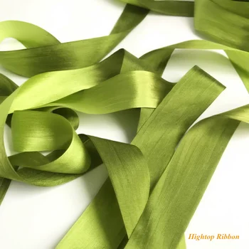 zelená variegared farba 25mm veľkosť 100% čistého hodvábu normálne hodvábna stuha na vyšívanie a remeselníci projektu,darčekové balenie