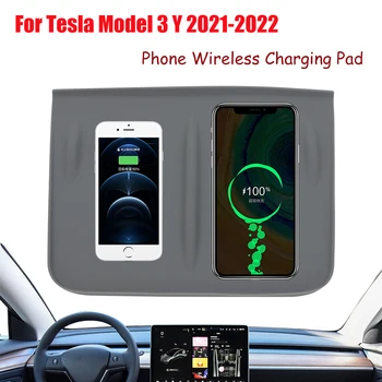 Protišmykové Podložky Auto, Telefón, Bezdrôtové Nabíjanie Silikónové Podložky Pre Tesla Model 3 Model Y 2021-2022 Non-slip Mat Auto Príslušenstvo Model 3