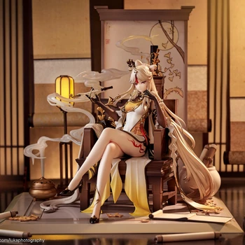 27 cm Genshin Vplyv Ningguang Anime Obrázok Akcie Obrázok Figúrka Zber Model Bábiky Hračky, Darčekové Bez Retail Box