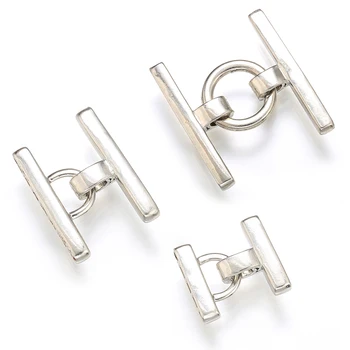 Multi Riadok kábel Spona veľké Strieborné Lock kožená spona jednoduché konektory poznatky Pre Šperky, Takže DIY Príslušenstvo Componenets