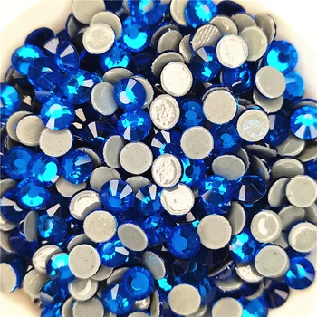 AAAA+ Kvalitné Caprii Modrá Žehlička Na Kamienkami/Ploché Späť Nail art Hot fix Crystal Kamienkami Kamienkami Šitie & Odev, Textílie
