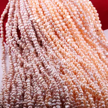 Nepravidelný Sladkovodné Perly Korálky Vysokej Kvality 36 cm Punč Voľné Korálky pre DIY Ženy Elegantný Náhrdelník Šperky Robiť