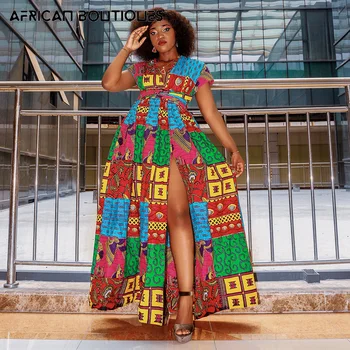 Ženské Afriky Max Šaty Ankara Lete Sundress Elegantné Batik Tradičné Africké Oblečenie 2022 Nový Štýl Lady Šaty Oblečenie