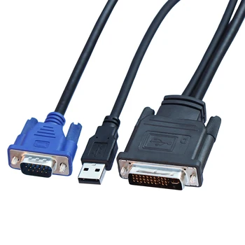 DVI M1-DA 30+5 pin VGA, Dual link+ USB kábel Projektora 1,7 m