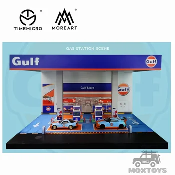 TimeMicro MoreArt 1:64 Diorama Gulf Oil Diorama pre model auta displej
