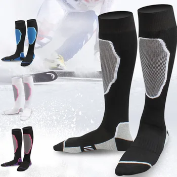Útočník Muži Ženy Tepelnej Lyžiarske Ponožky Teplé Bavlnené Športové Ponožky Snowboarding, jazda na Bicykli Dospelých Tepelnej Lyžovanie Futbal ponožky Leg warmer