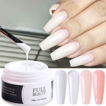 Akryl UV Gel Polish Hrubé Builder Nechtov Gél Na Nechty Predĺženie Crystal Clear Pink White Nail Art Soak Off Lak JI1623-2