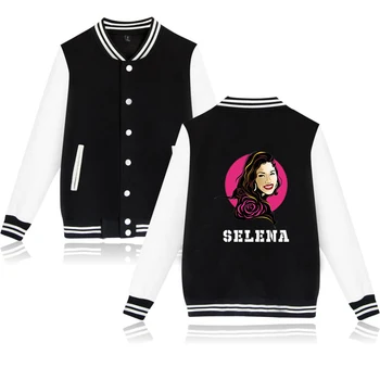 Harajuku Selena quintanilla Baseball jacket ženy Muži vrchné oblečenie Bundy Jeseň Bežné Vysokej kvality Kolo krku Baseball Jacket