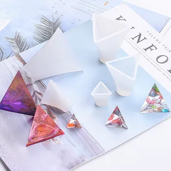 DIY Trojuholníkového tvaru Pyramídy Energie Veža Silikónové Formy Trojuholníkového tvaru Pyramídy Crystal Epoxidové Živice Plesní