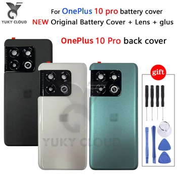 Pôvodný Pre OnePlus 10 Pro NE2210 Späť Kryt Batérie a Fotoaparát Rám Zadný Kryt Bývanie Prípade OnePlus 10 Pro 1+10Pro Dvere