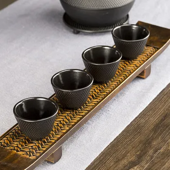 4 Ks liatiny Teacup Nastaviť Japonských Čajových Šálok Pohár 70 ml Drinkware Čínsky Ručné Kung Fu Kávový Servis Nástroje Rýchle dodanie