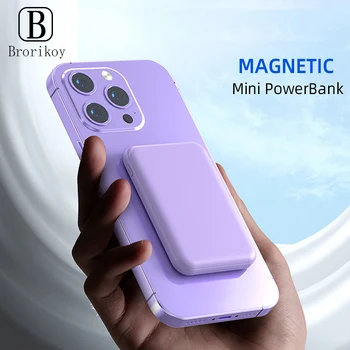 Magnetické Bezdrôtový Rýchle Nabíjanie Silu Banka Pre iPhone 12 13 Pro Max Mini Externé Náhradné Batérie s Vysokou Kapacitou Pre iPhone 12