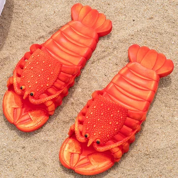 Dámske Papuče Veľkosť 41-47 dámske Topánky Letné Lobster Osobnosti Sandále 2022 Nové Lobster Non-slip Pláži Papuče