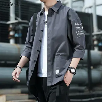 Košele Mužov Pekný Streetwear Módy Dizajn, Japonské Harajuku kórejský Lete All-zápas Teens College Unisex Oblečenie Populárne Iny