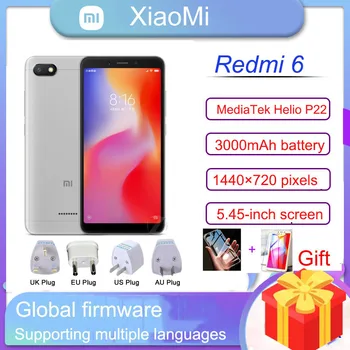 Xiao Redmi 6 smartphone 4 GB 64 GB googleplay telefón s Globálny rámec Náhodné farby s darček