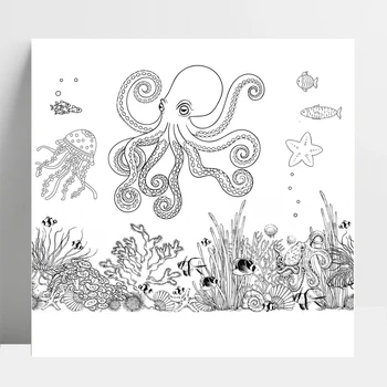 AZSG Octopus Waterweeds Hviezdice Jasné Známky Pre DIY Scrapbooking/Karty Tvorby/Album Dekoratívne Silikónové Pečiatka Remeslá