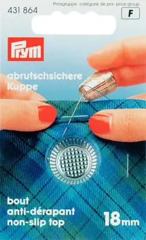 431864 Nemecko PRYM Patróny s protišmykovým okrajom, 18.0 mm, striebro-farebné položky