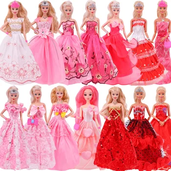Bábika RedPink Oblečenie A Príslušenstvo Princezná Šaty Hostiny, Párty Krásne Šaty Výšivky Tylu Šaty Pre BarbieesBJD Príslušenstvo