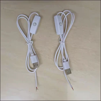 1 M DC5V ON/OFF prepínač USB drôt stolná lampa Chladné svetlo pásy prepínač power kábel jednofarebný panel prepínať drôtu.