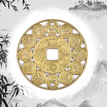 1pcs Čínsky Uzol Tradičné Feng Shui Lucky Charm Staroveké Mince, Prosperitu, Ochranu Šťastie Domov Auto Dekorácií