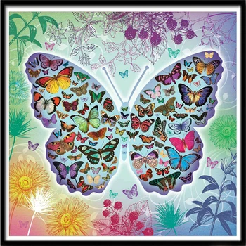DIY 5D diamond maľby zvierat motýľ kolo drahokamu výšivky farby, cross stitch domáce dekorácie