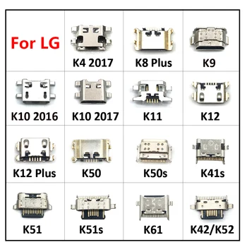 2 ks Konektor Micro USB Nabíjací Port konektor typu Jack Pre LG K9 K11 K41s K51 K51s K52 K42 K50 K50s K50 K4 K10 2016 2017 K12 Plus