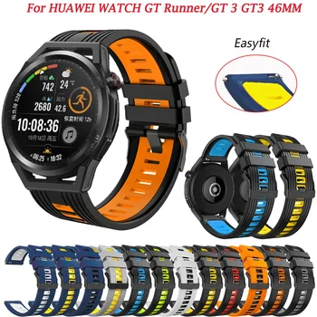 JKER 22 mm Smartwatch Pásmo Pre Huawei Sledovať GT Runner /GT3 GT3 46 mm/GT2 Popruh Watchband Silikónový Náramok na Zápästí Easyfit wirstband