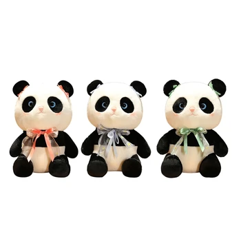 3D Sedí Panda pre w/ Roztomilý motýlik Plyšové Obrázok Panda Dieťa pre Bábiku Maskot Obývacia Izba Ornament Deti Narodeninám Fid