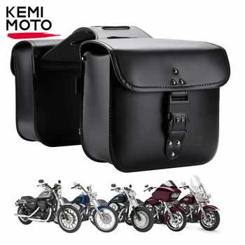 Motocykel Sedlo Tašky PU Kožené Bočné Tool Bag Batožiny Tašky Univerzálny Pre Sportster Touring Pre Honda shadow Príslušenstvo
