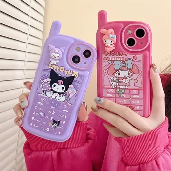 Sanrio Kuromi Moje Melódie Troch-dimenzionální Veľký Brat Telefón púzdra Pre iPhone 14 13 12 11 Pro Max Mini XR X XS MAX 8 7 Plus Kryt