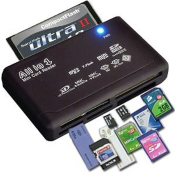 All-In-One Čítačka Pamäťových Kariet Pre Externý USB Mini Micro SD SDHC M2 MMC) XD CF