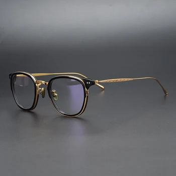 Titán Vintage Optické Okuliare, Rám Mužov Retro Námestie Okuliare Ženy Krátkozrakosť Predpis Rámy A Jasný Objektív Okuliare