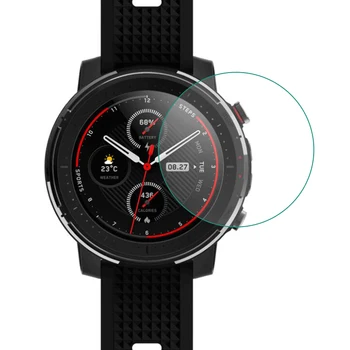 Tvrdené Sklo Screen Protector Kryt Ochranný Film Stráže Pre Xiao Huami AMAZFIT Stratos 3 Smartwatch GPS Šport Smart Hodinky