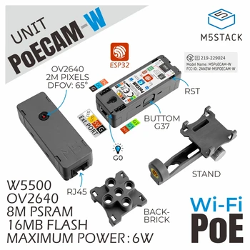 M5Stack Úradný M5Stack PoE Fotoaparát s Wi-Fi (OV2640)
