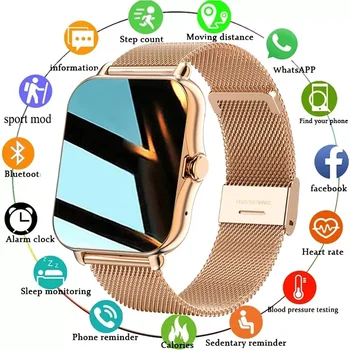 Muži Ženy Inteligentné Hodinky plne Dotykový Displej Srdcovej frekvencie Fitness Vodotesný IP67 Smartwatch Pre Android IOS Business Dámske Hodinky