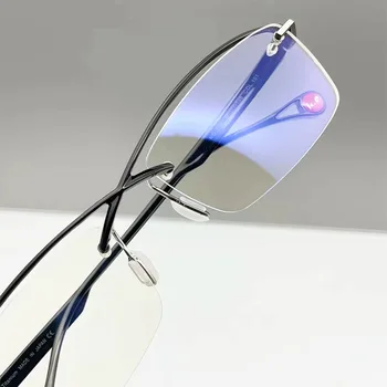 Belight Optické Japonsko Futuristický Dizajn Športové Titán Pol bez obrúčok Rám Mužov Predpis Semi Okuliare Retro Okuliare KO-218
