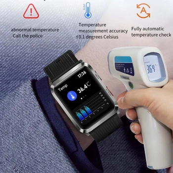 Profesionálne Zdravotné Smart Hodinky Čerpadlo Vzduch Airbag Pravda Monitor Krvného Tlaku Kyslíka V Krvi, Telesnej Teploty Mužov Starších Smartwatch